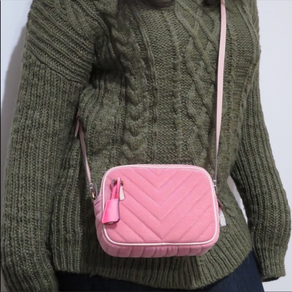 NWT! J Crew blush velvet Bag. - Picture 2 of 6